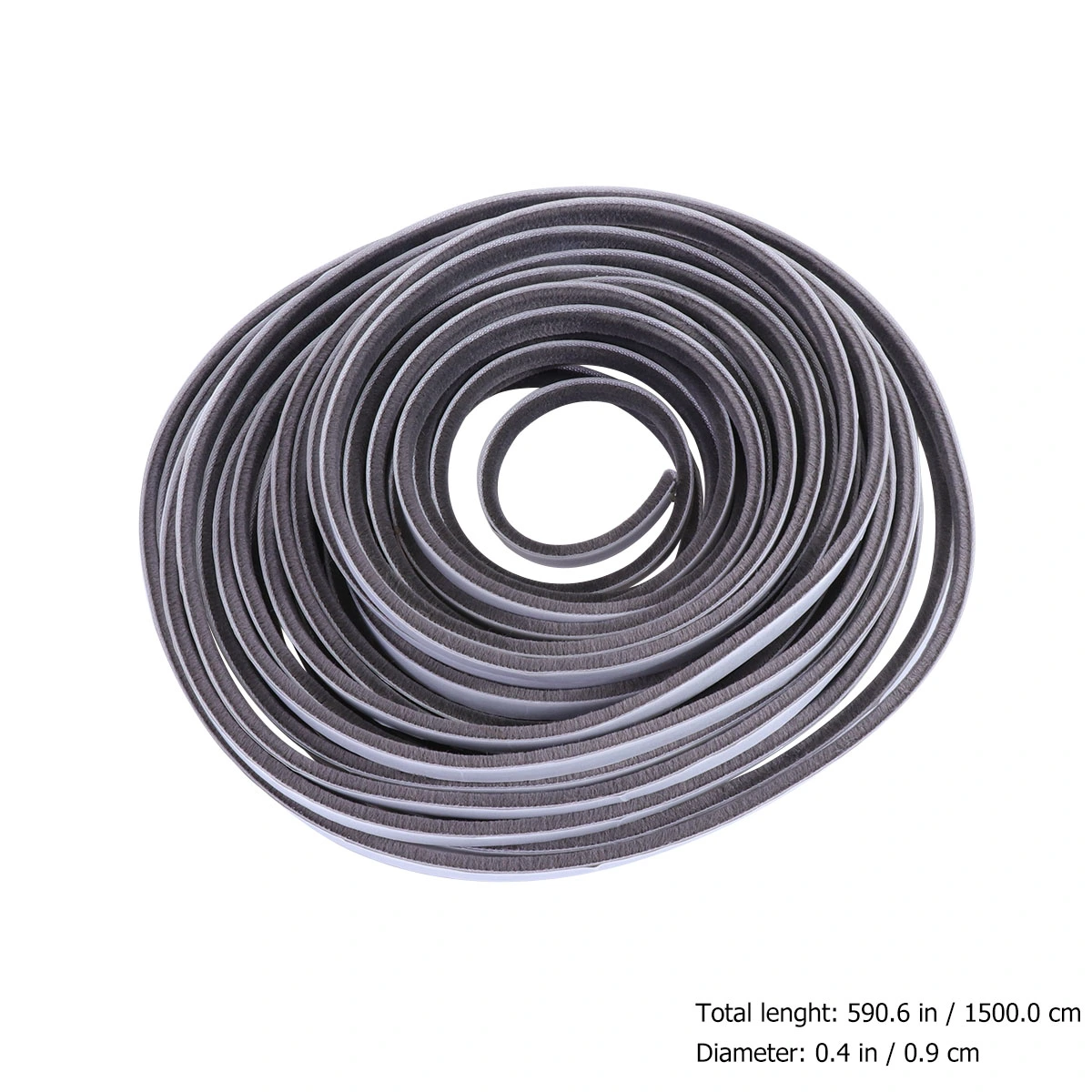1 Roll 9x5mm Self-adhesive Doors Windows Sealing Strip Simple Practical Sound Insulation Waterproof Sealing Adhesive Tape for Bedroom Living Room Dining Room