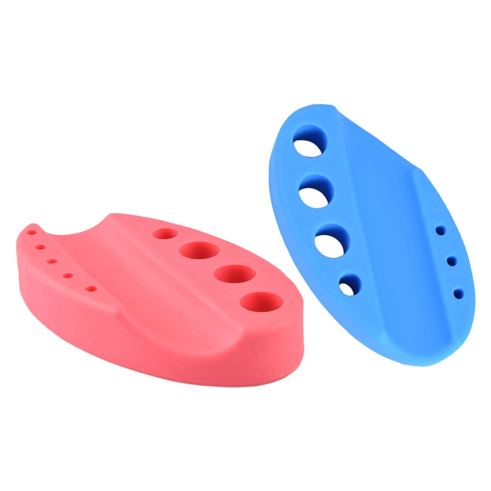 2pcs Silicone Pigment Cup Racks Permanent Ink Cup Machine Holder Stands (Rosy + Blue)