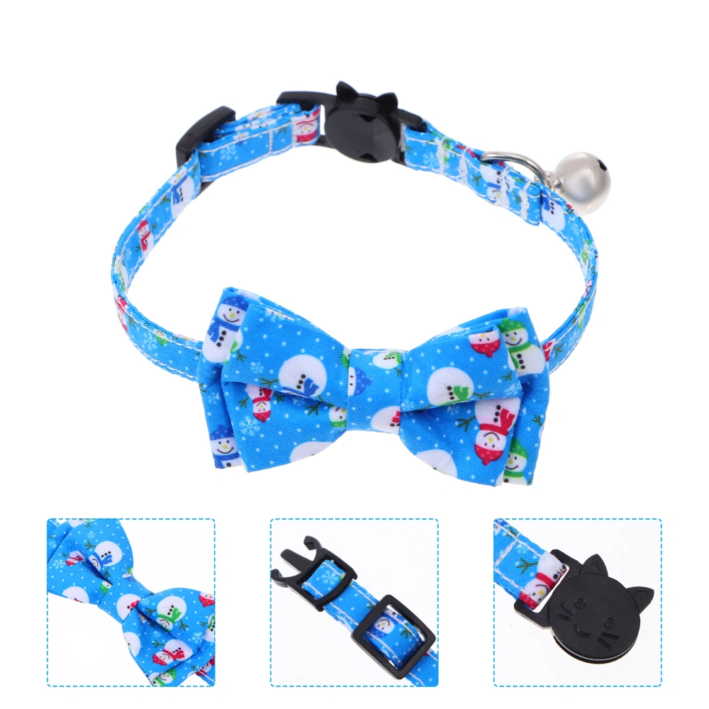 Kitten Collar Cat Bowtie Collar Pet Cat Photo Prop Snowman Cat Necklace