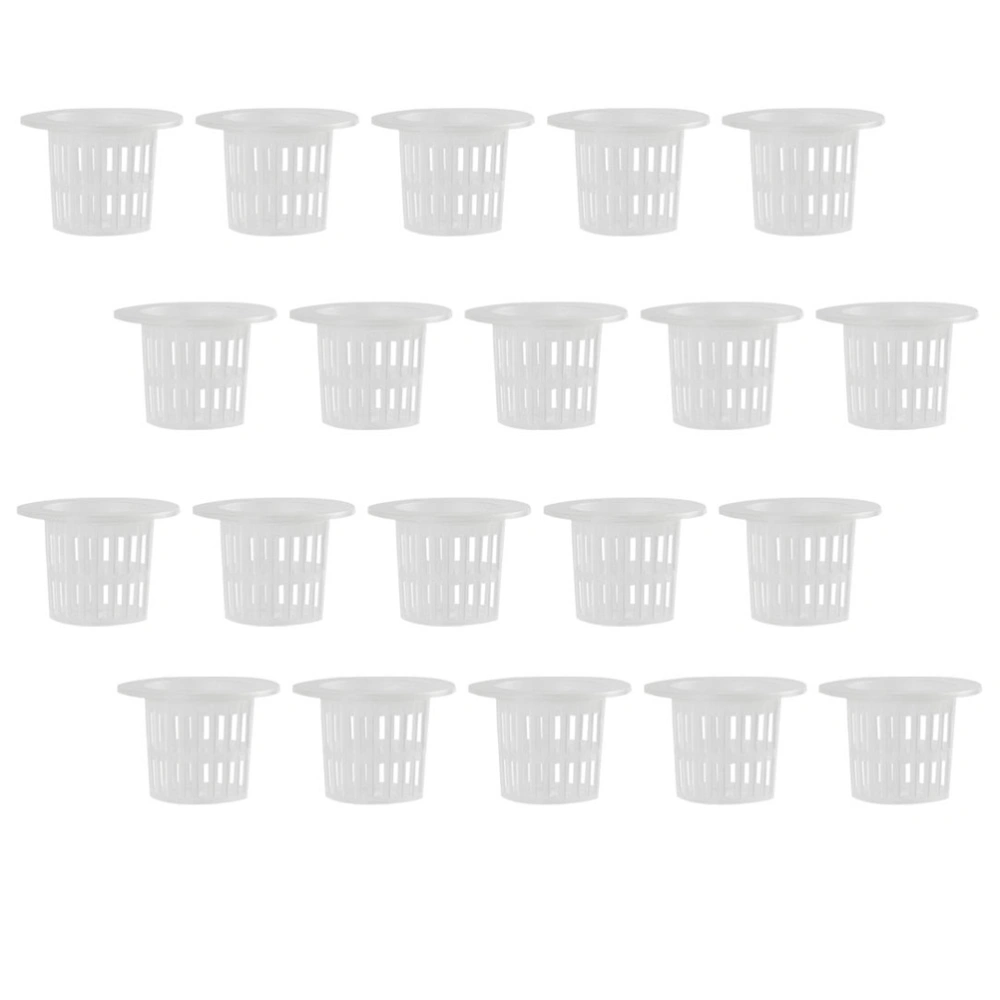 60pcs Garden Mesh Net Pots Hydroponic Baskets Nursery Root Fixing Holder