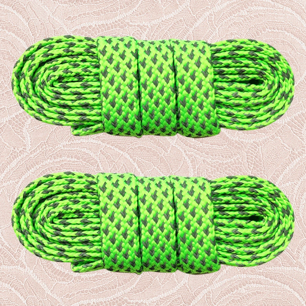 2Pcs 120cm Pairs Replacement Flat Shoes Shoelaces Colorful Shoes Laces Strings for Sports Shoes Sneakers Skates(Light Green)