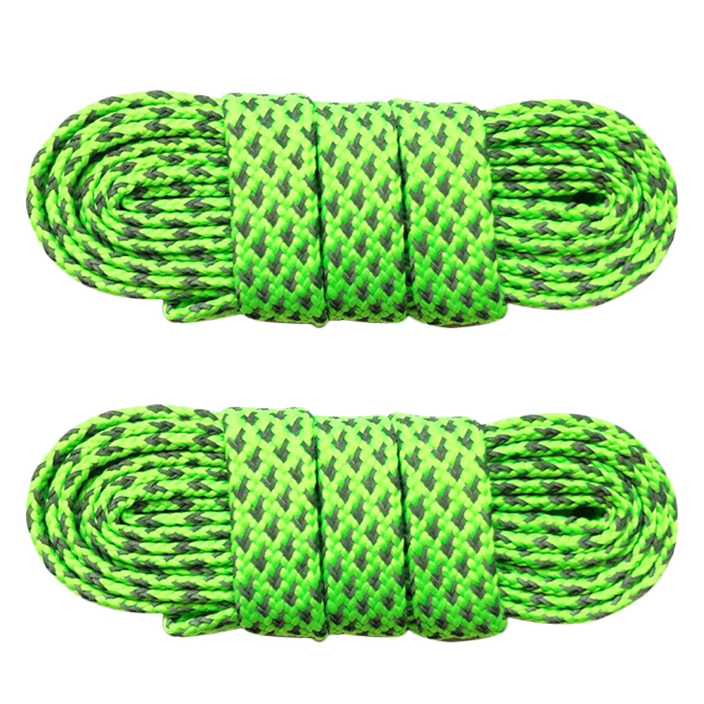 2Pcs 120cm Pairs Replacement Flat Shoes Shoelaces Colorful Shoes Laces Strings for Sports Shoes Sneakers Skates(Light Green)