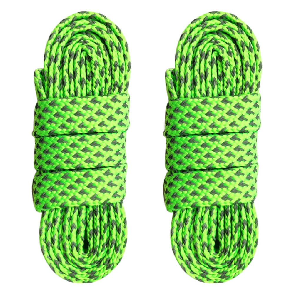 2Pcs 120cm Pairs Replacement Flat Shoes Shoelaces Colorful Shoes Laces Strings for Sports Shoes Sneakers Skates(Light Green)