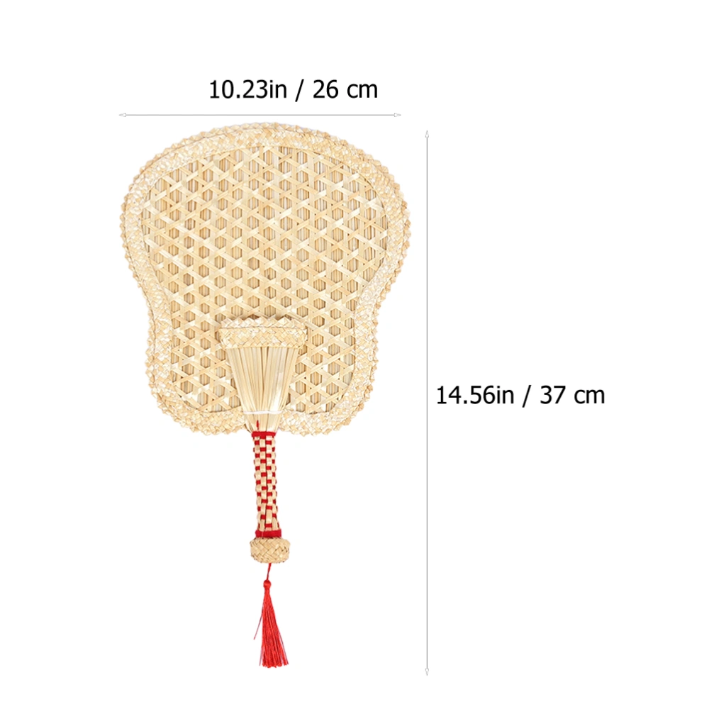 1 Pc Practical Handmade Straw Woven Wheat Straw Fan Portable Handmade Fan