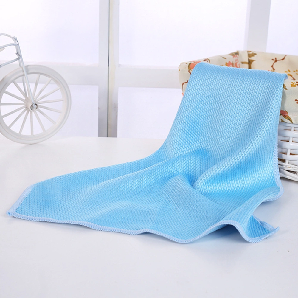 5 Pcs Superfine Fiber Cleaning Towel Water Absorbable Cleaning Cloth Wipe Glass Cloth Table Window Cleaning Rag for Home Kitchen (Random Color, 30x40cm)