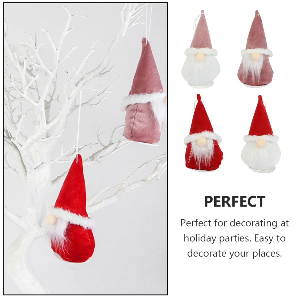 4Pcs Faceless Doll Pendants Home Doll Decors Hanging Decors Christmas Pendants