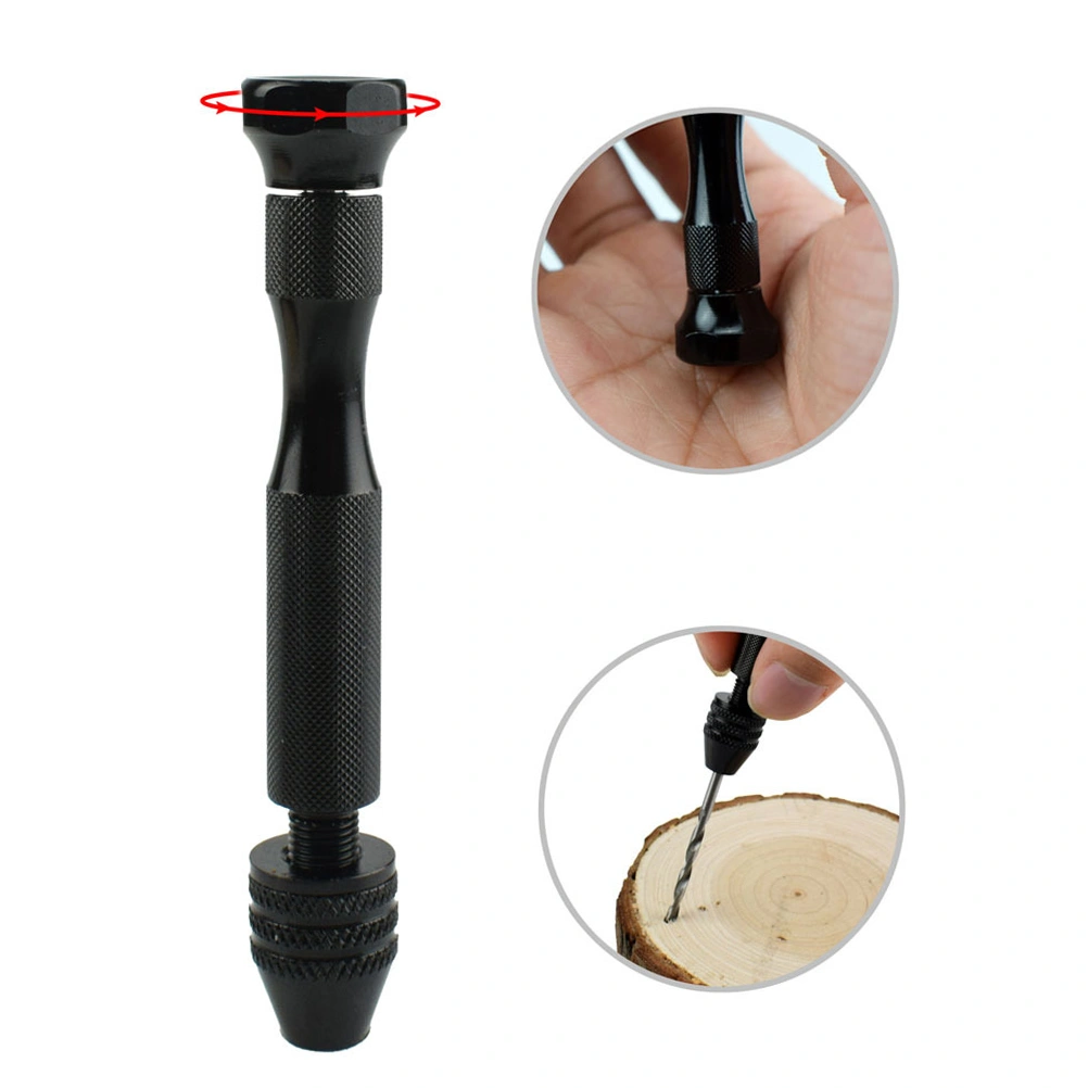 Professional Black Mini Micro Hand Drill With 10Pcs Drills Rotary Drill Bits