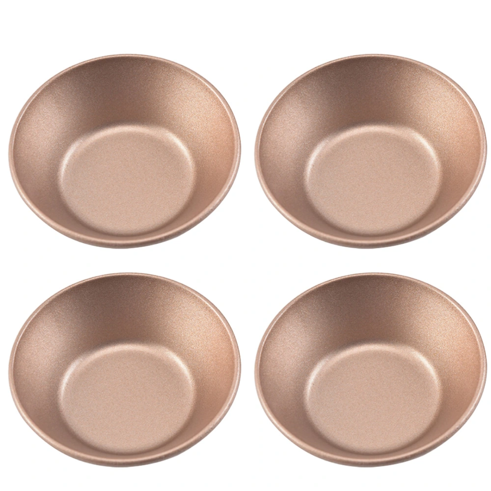 4Pcs Carbon Steel Egg Tart Molds Round Shape Mini Pie Baking Molds Pudding Molds