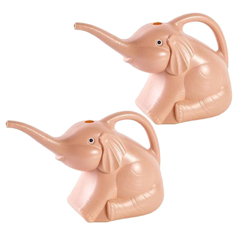 2pcs Lovely Watering Can Long Spout Watering Kettle Elephant Design Watering Can