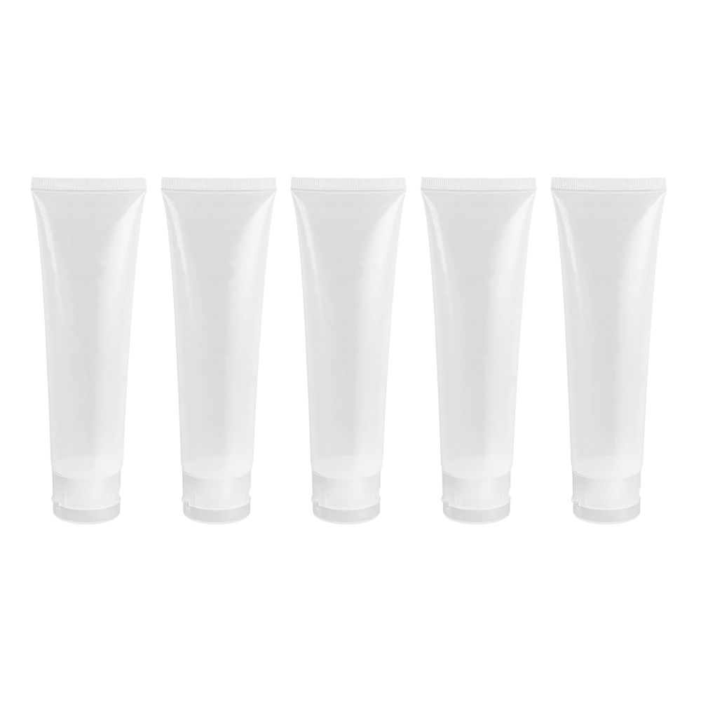 5pcs 100ml Refillable Bottle Travel Size Squeeze Bottle Storage Container with for Shampoo Facial Cleanser Toner Hand Cream Body Lotion