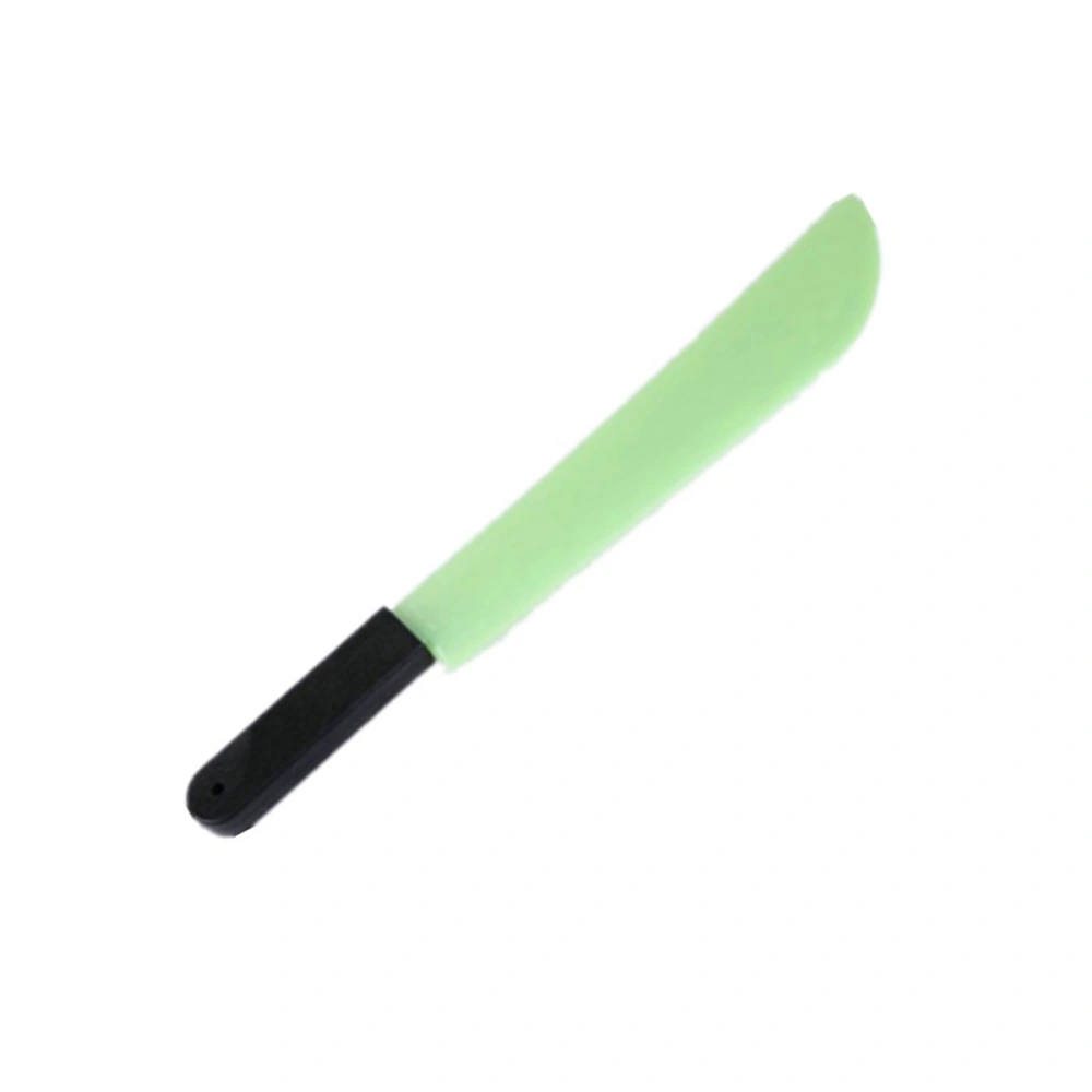 Kids Plastic Playing Tool Halloween Prop COS Weapons Children's Plastic Toy (Luminous Plastic Long Cutter)(Light Green)