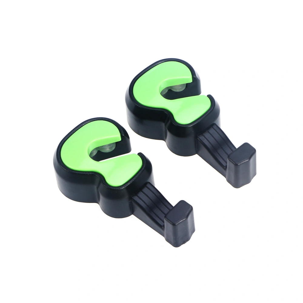 2PCS Creative Guitar-shaped Car Seat Back Headrest Hooks Hanger Storage Organizer Holder (Green)