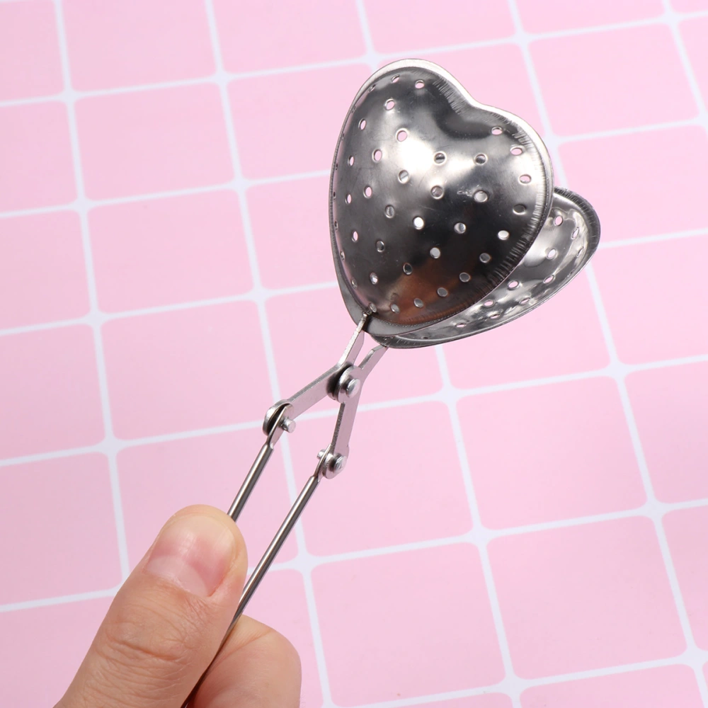 2PCS Stainless Steel Tea Leak Tea Filter Tea Strainer Seasoning Ball Tea Heart Shape Infuser