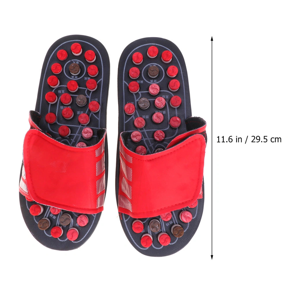 1Pair Massage Slippers Feet Acupuncture Point Massaging Sanda Shoe Foot Massager Foot Acupoint Health Massage Slippers Size 42-43(Red)