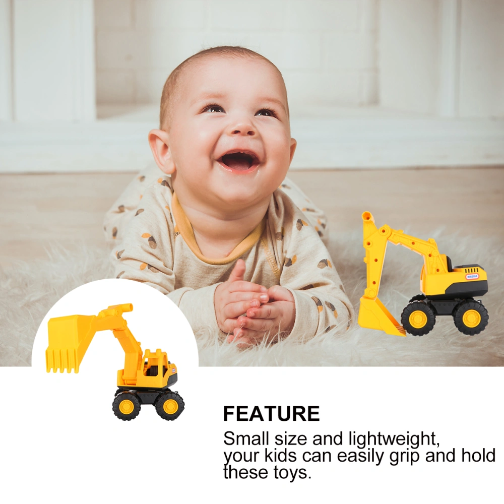 Car Model Baby Beach Toy Plastic Car Toy Sand Holder Toy Early Learning Toy Size M Yellow (Excavator)