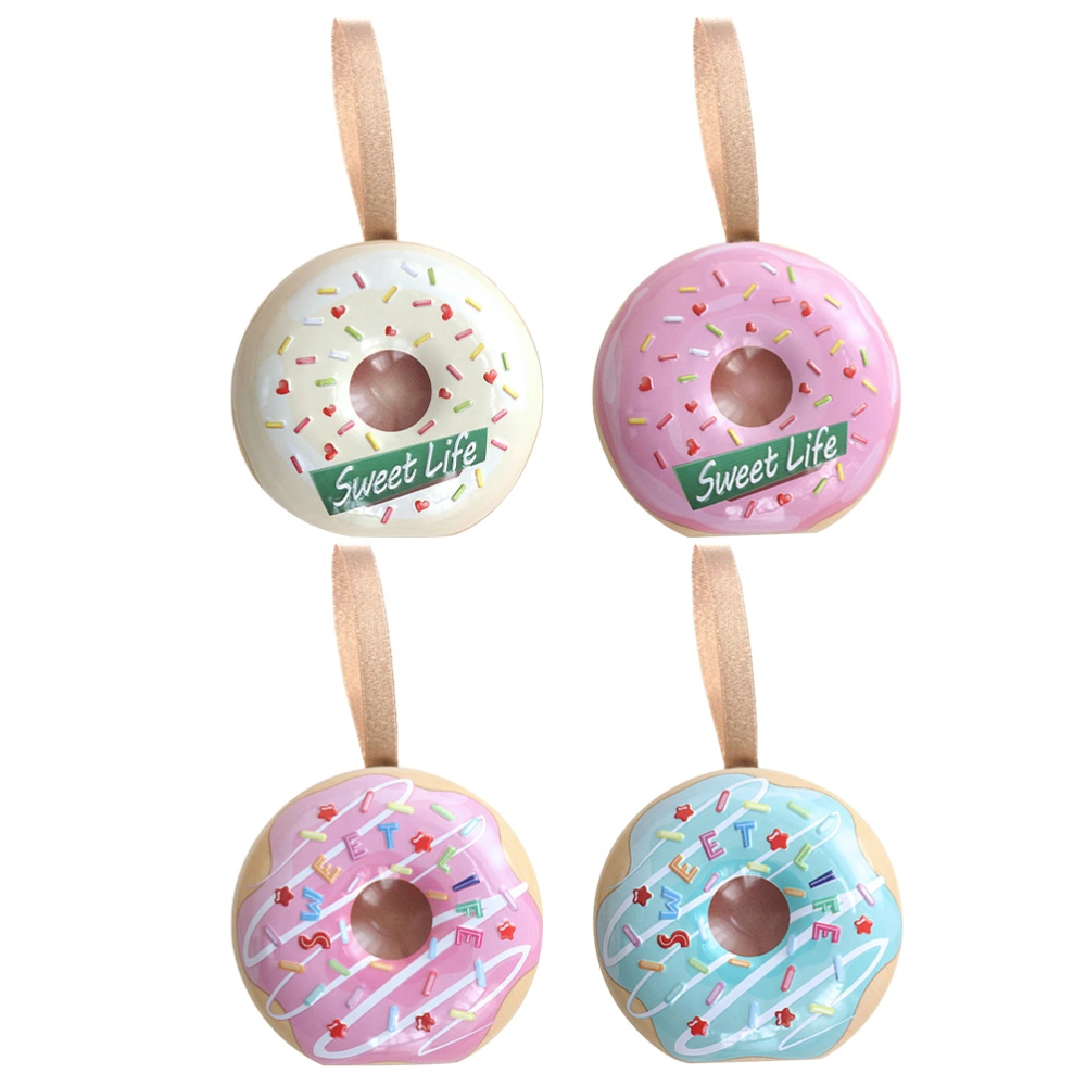 4pcs Donut Tinplate Wedding Gift Package Boxes Candy Boxes Tinplate Candy Boxes