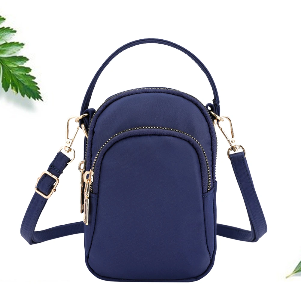 Women Portable Messenger Bag Handbag Waterproof Nylon Cloth Shoulder Bag Crossbody Satchel Shoulder Handbags for Ladies(Blue)