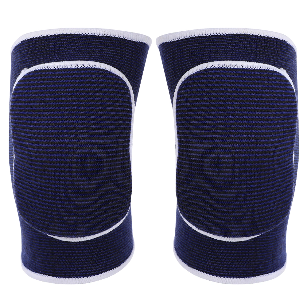 2 Pcs 1 Bag Comfortable Dance Knee-pads Elastic Knee Wraps (Free Size, Blue)