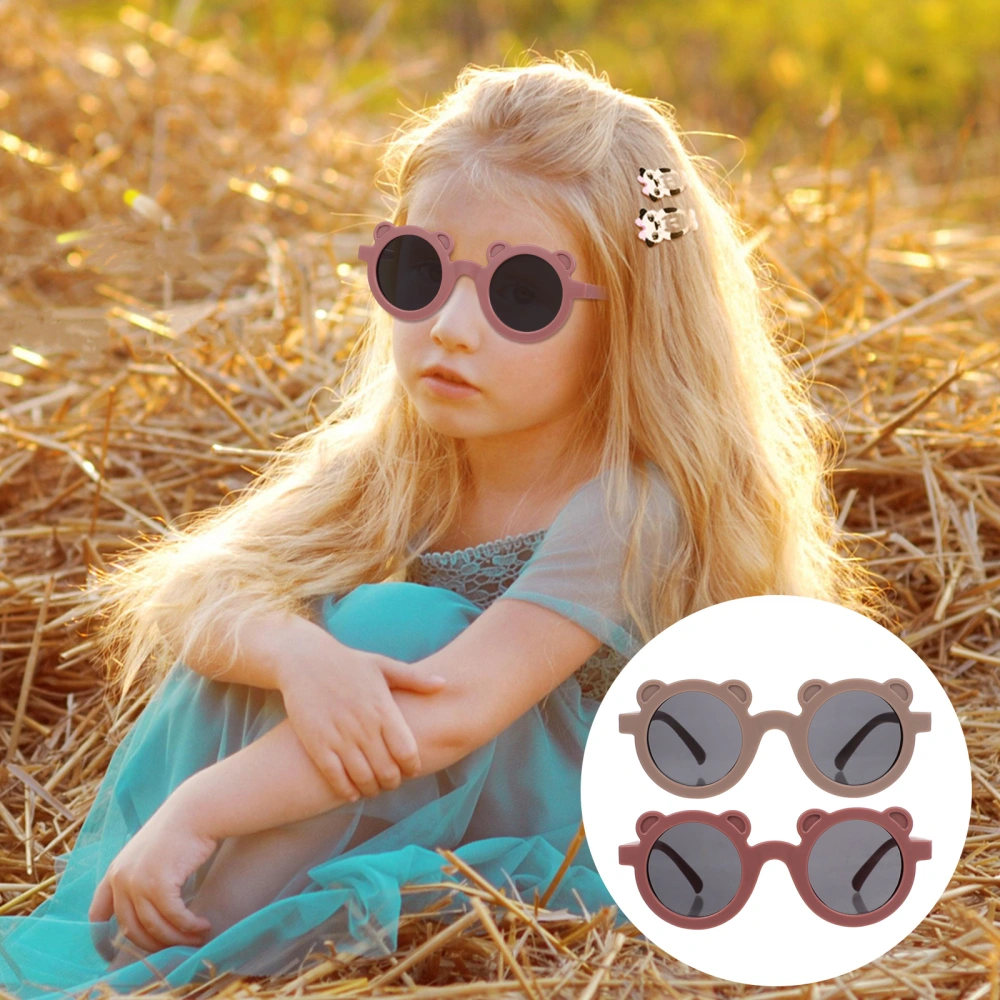 2PCS Kids Children Sunglasses Creative Kid Sunglasses Lovely Kid Sunglasses