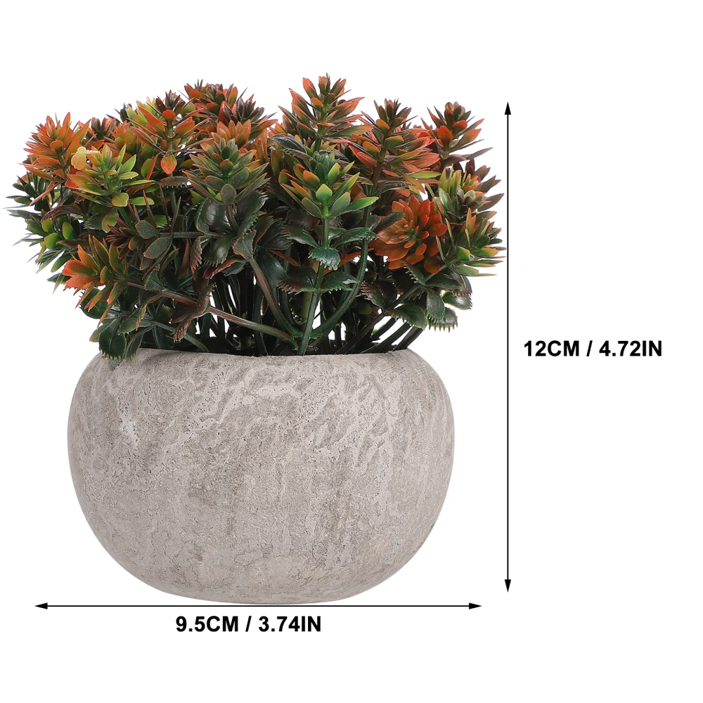 2Pcs Simulated Succulent Plants Decor Home Potted Plants Ornament Desktop Decor