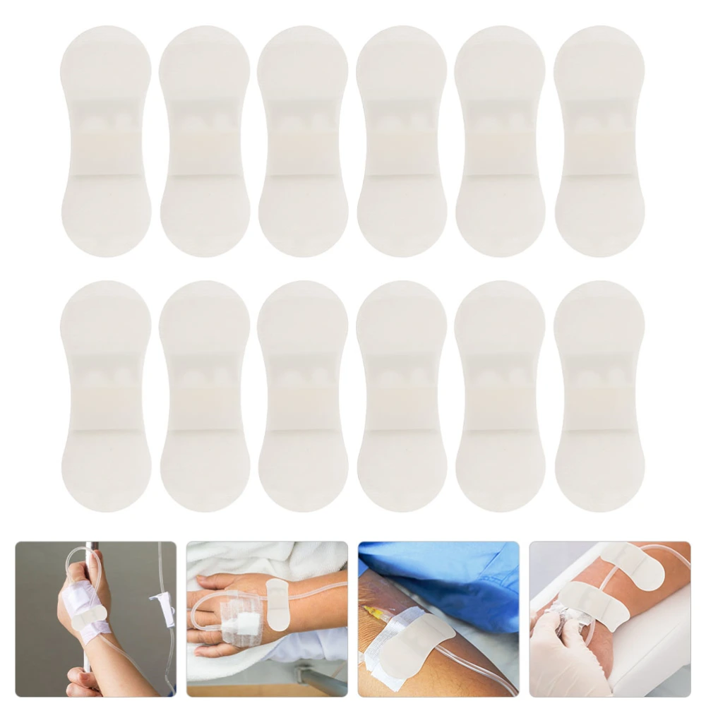 12pcs Professional Catheter Stabilizing Stickers Catheter Fixing Device (White)