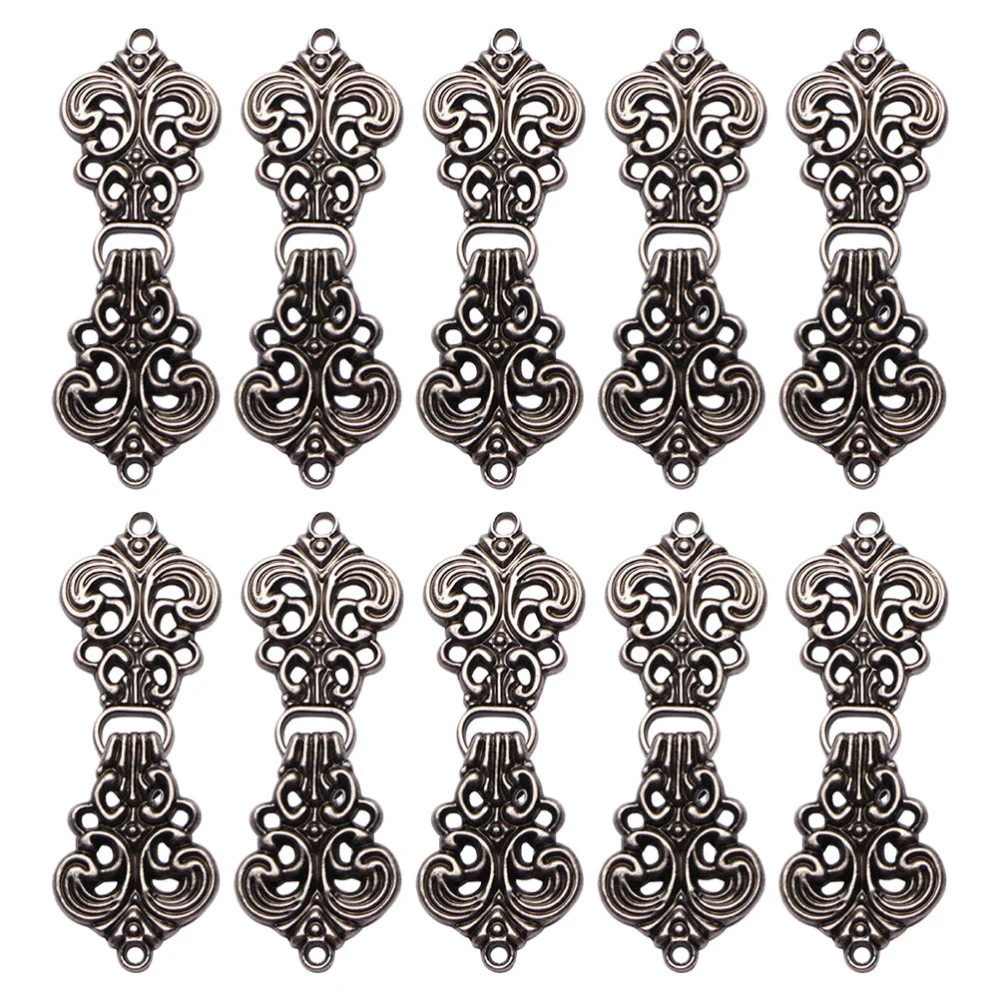 10 Pairs of Auspicious Moire Cutout Buckle Ruffled Coat Buckle Clothing Decoration