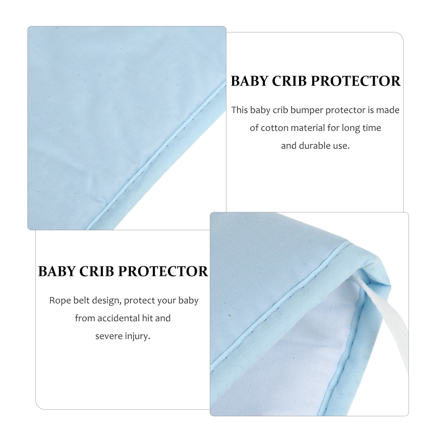 Baby Crib Bed Guardrail Protector Cotton Crib Bumper Protective Strips