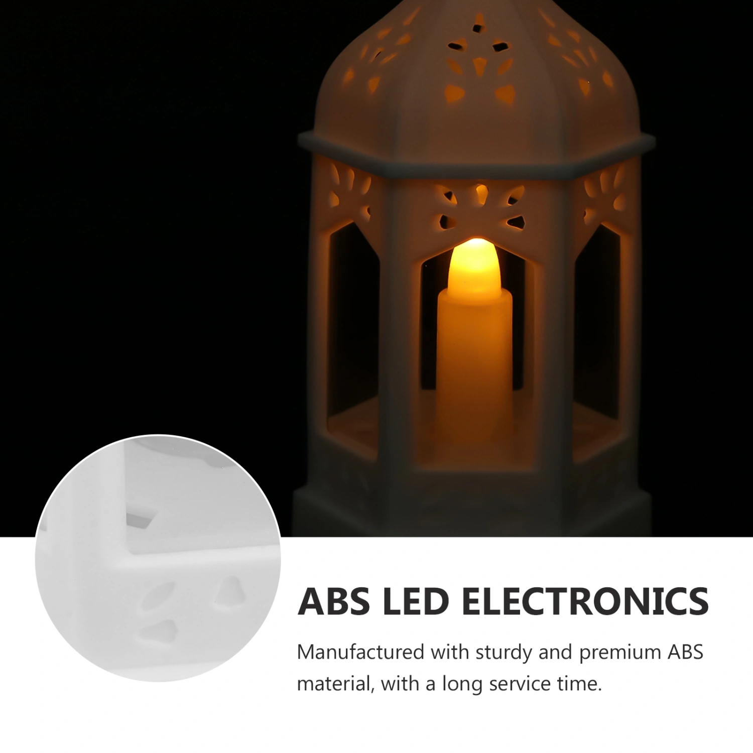 1PC Eid Ramadan LED Lamp Decor European Style Candle Lamp Mini Wind Lamp Decor