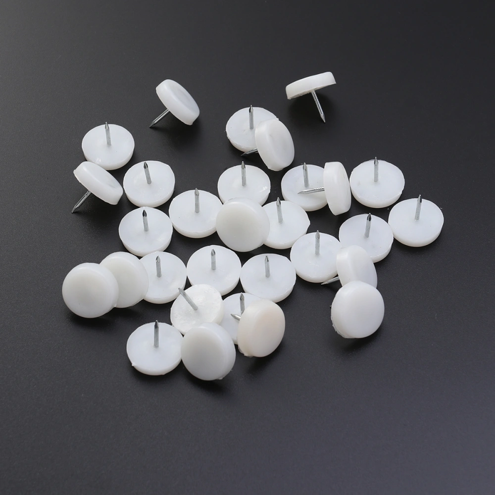 30 PCS 6x22mm Furniture Nail Nylon Sofa Nails Tacks Decorative Sofa Furniture Tacks (White)