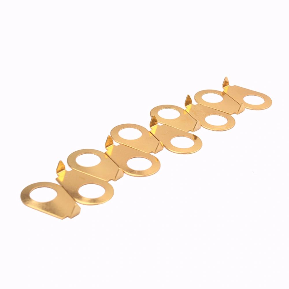 10 Pcs Guitar Bell Knob Washer Pointer Plate Steel Knob Pointers for Gibson-Style Knobs (Golden)