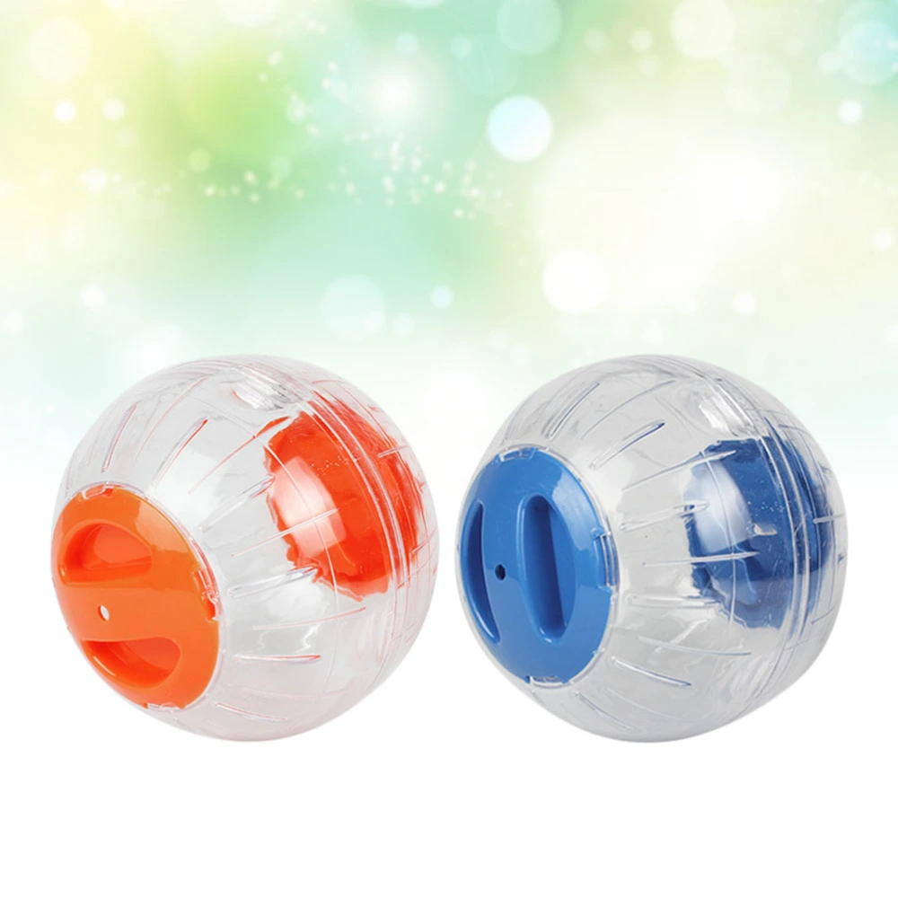 2pcs Hamster Interactive Ball Crystal Playing Ball Pet Rolling Ball Running Ball (Random Color)