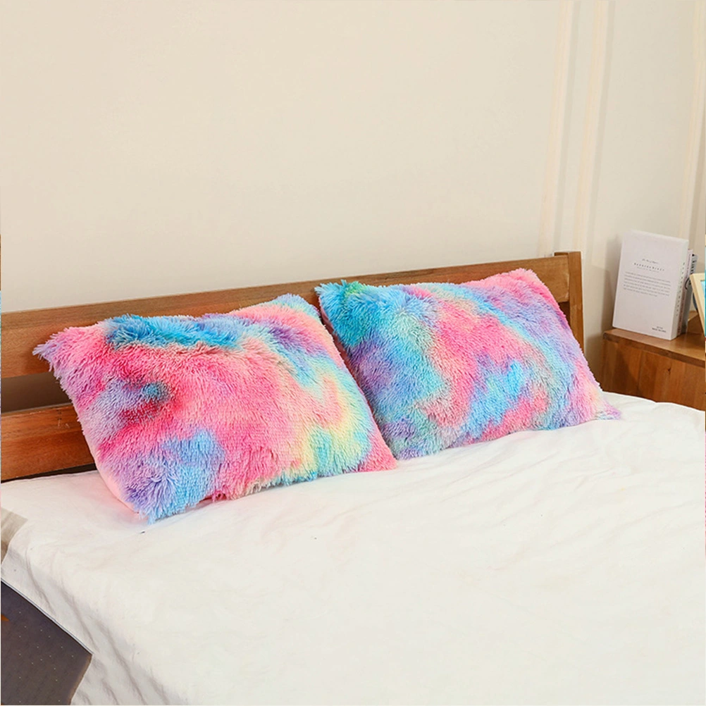 Throw Pillow Cover Long Shaggy Pillow Case Decorative Pillow Cover Protector for Sofa