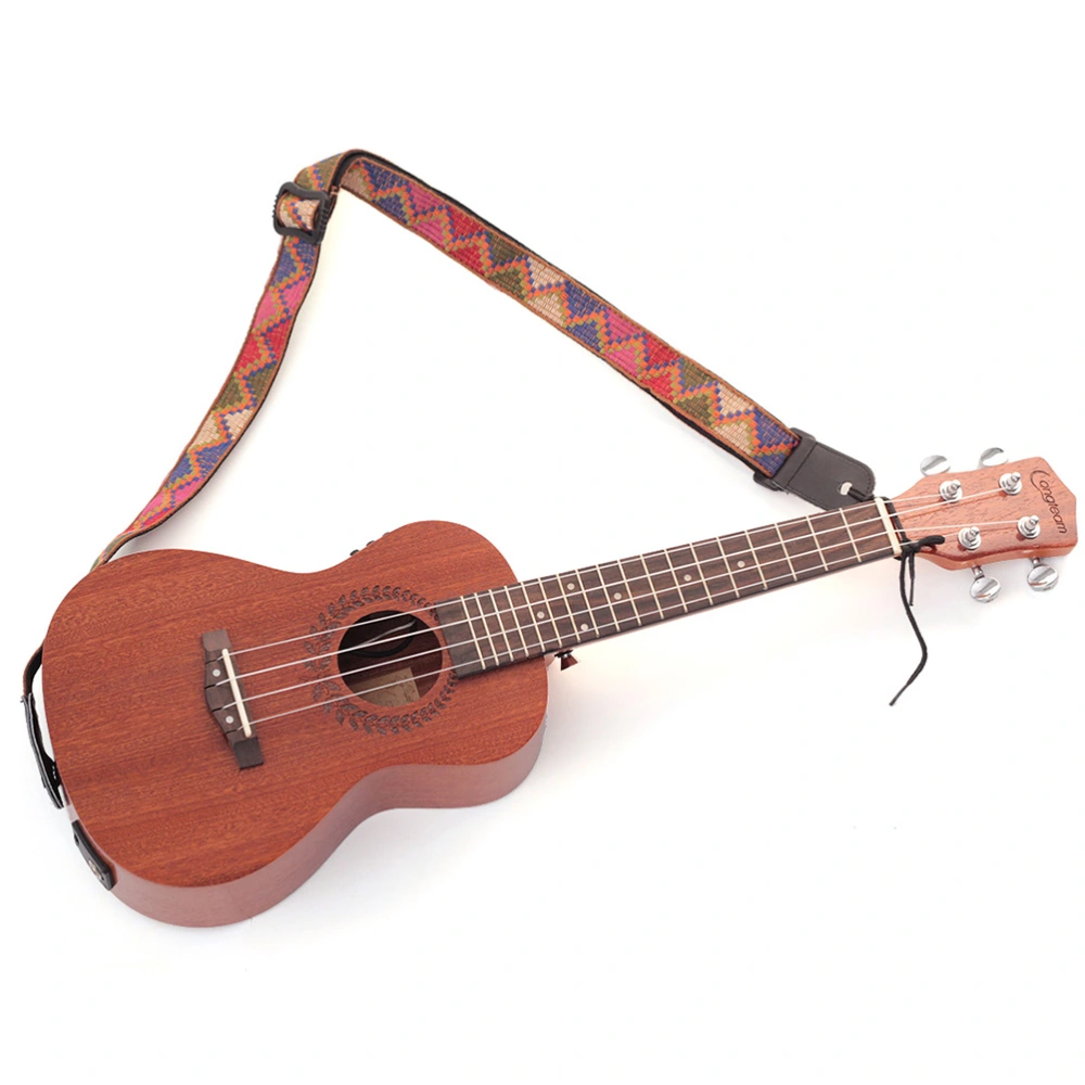 1 Set of Fashionable Ukulele Shoulder Belt Bohemian Style Ukulele Strap