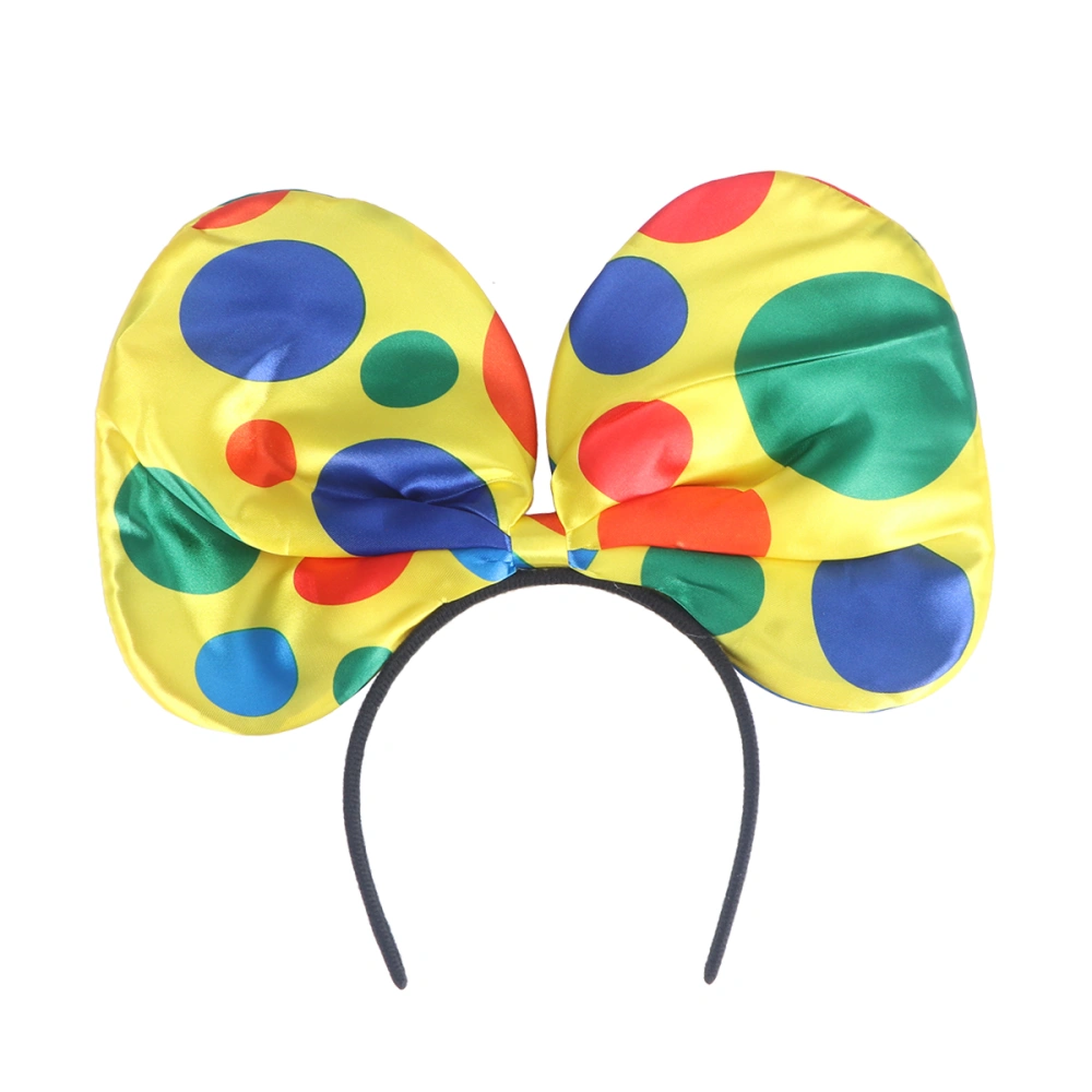 Clown Bow Tie Headband Hair Large Ear Headbands for Cosplay Masquerade One Size