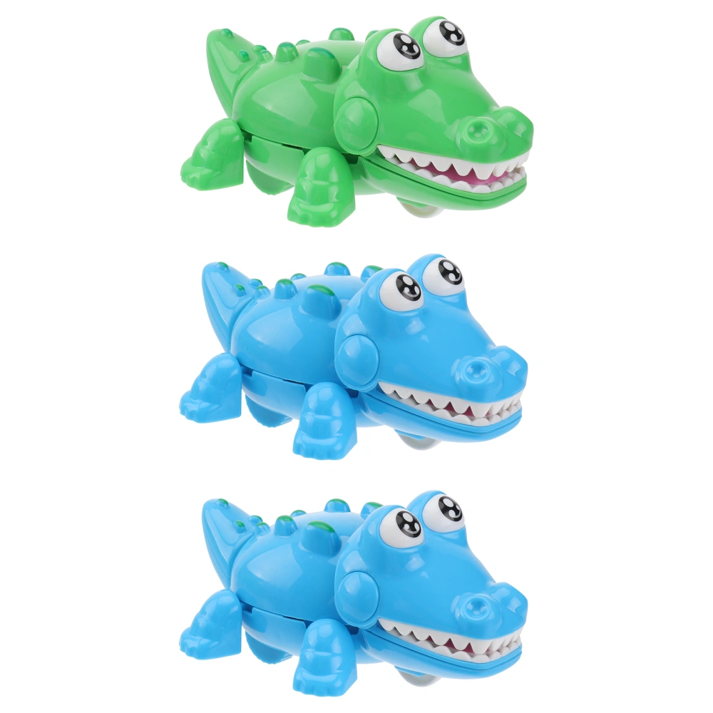 3pcs Crocodile Toy Cochain Cartoon Toy Crocodile Creative Educational Toy for Kids Baby (Random Color)