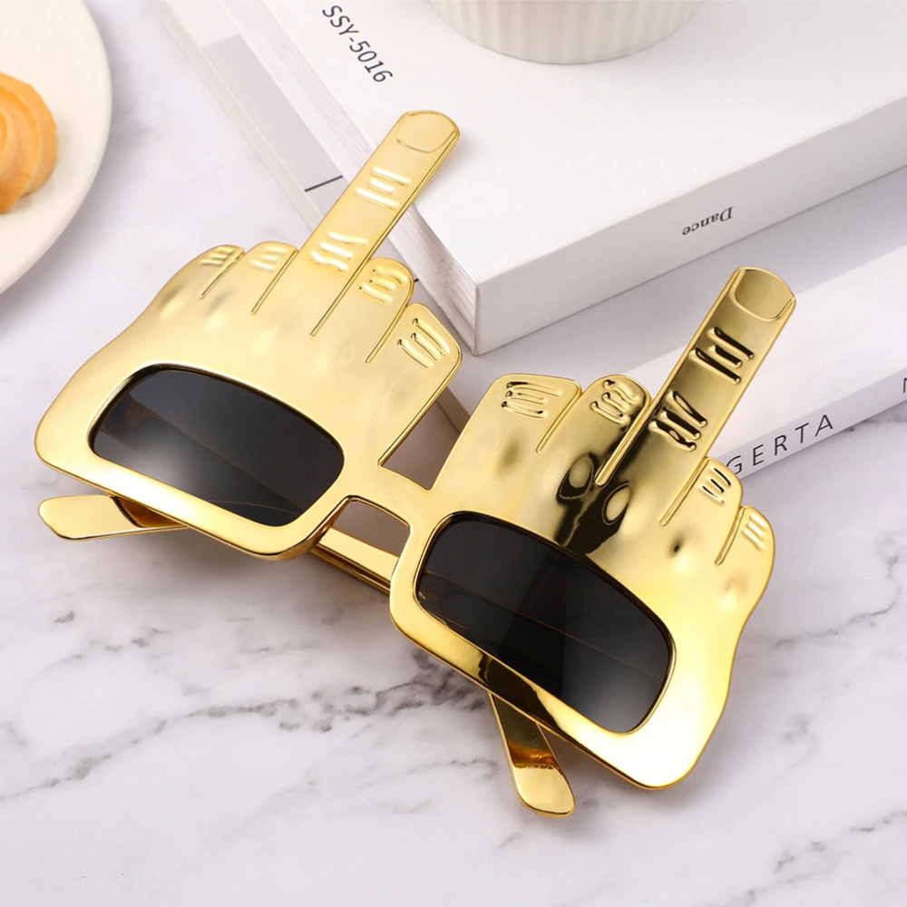 2pcs Middle Finger Eyeglasses Funny Glasses Birthday Party Eyewear Photo Props