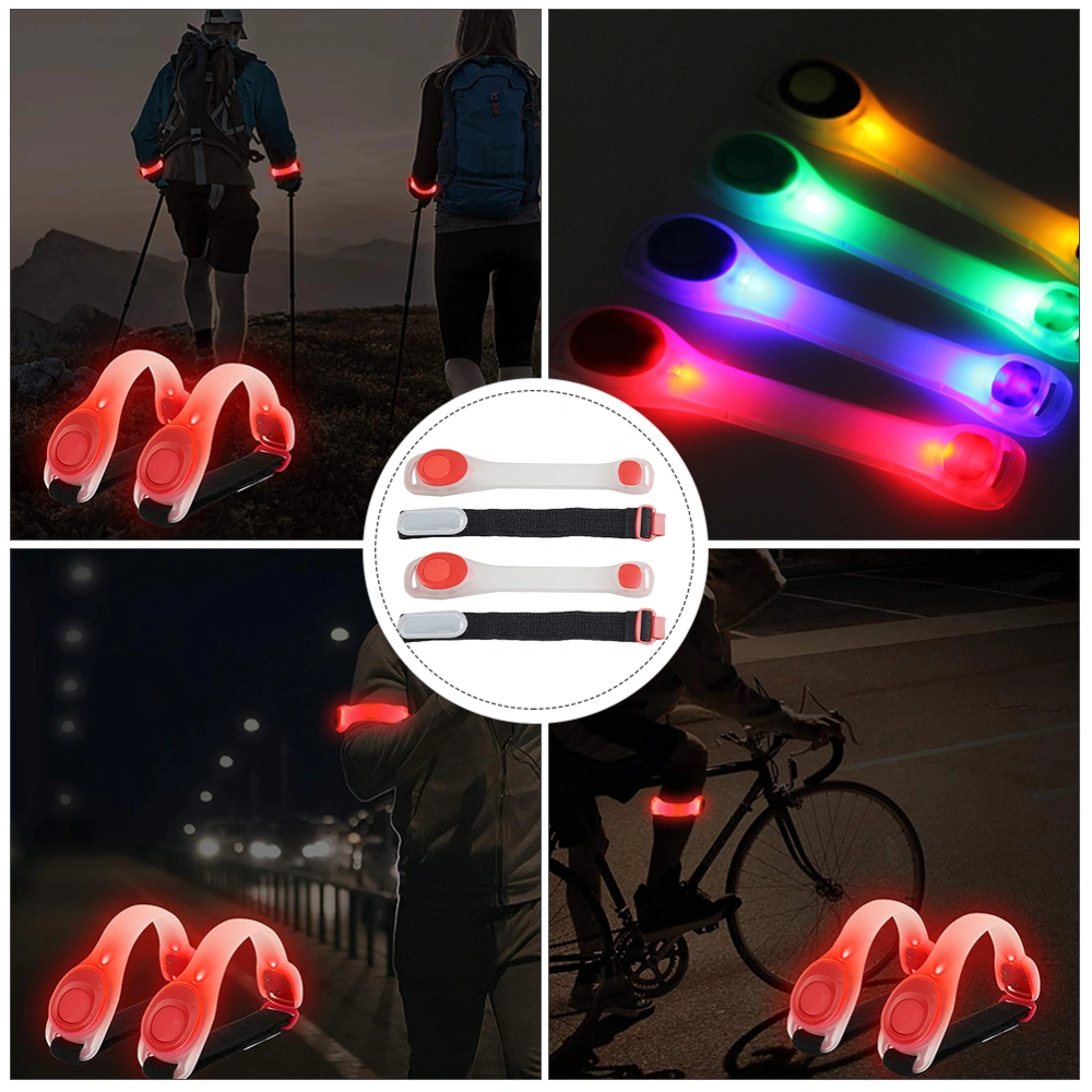 2pcs Led Luminous Wrist Bands Safety Arm Bands Safety Warning Wrist Bands