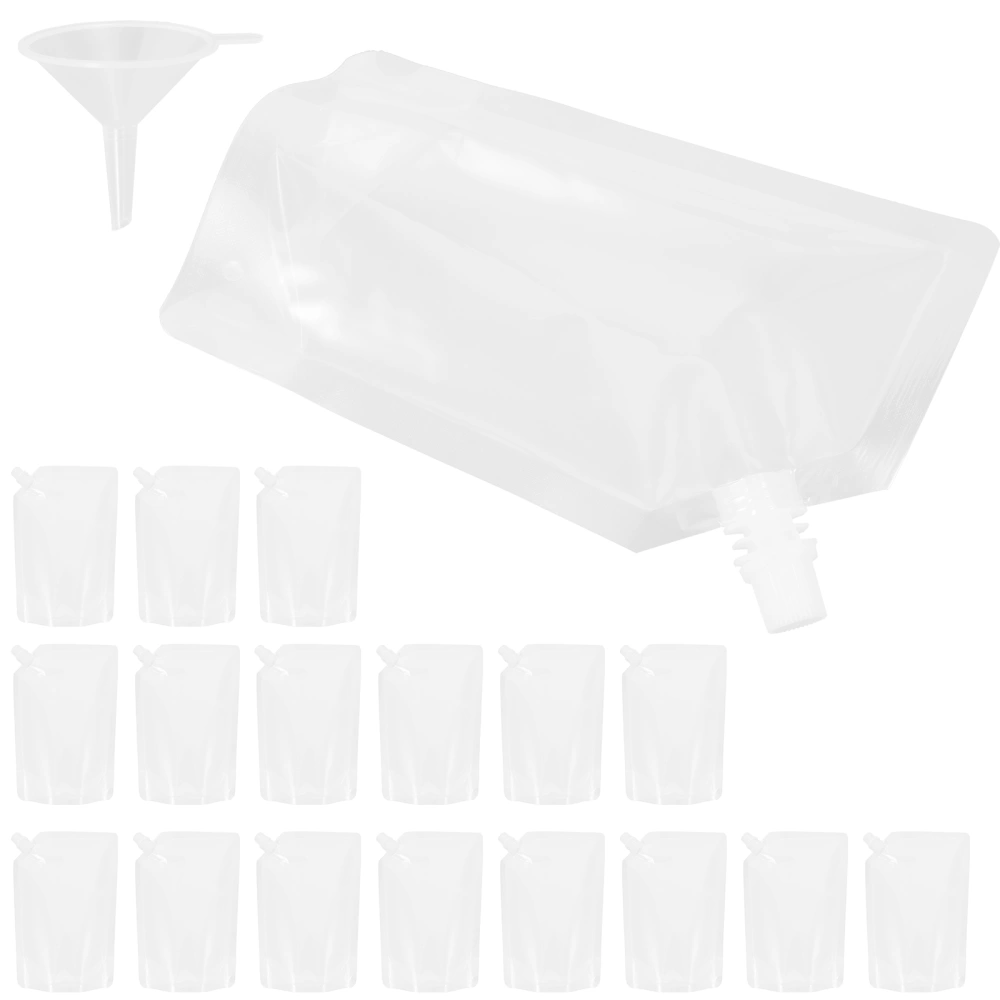 1 Set of Disposable Liquid Beverage Bags Plastic Spout Juice Beverage Pouches for Party