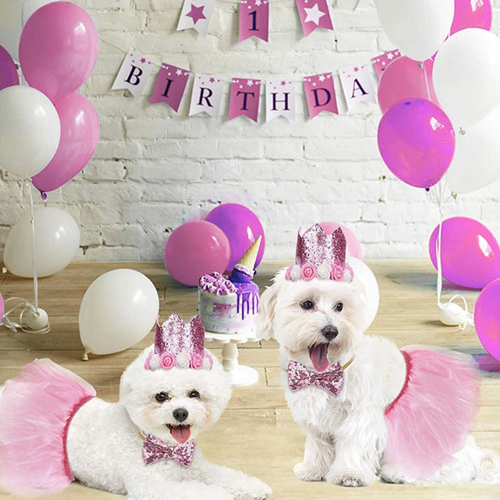 1 Set Pet Birthday Dog Lovely Pet Dog Skirt Pet Accessories Pet Supplies