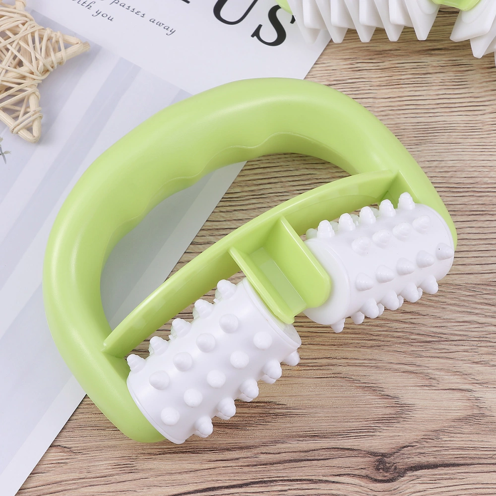 2Pcs Easy Grip Acupressure Massager Plastic Hand Roller Massager Body Massor Size M Green