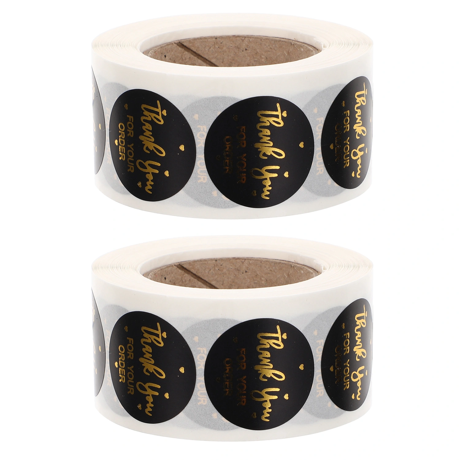2 Rolls Thank You Sticker Decorative Label Gift Wrapping Decal Sealing Decal
