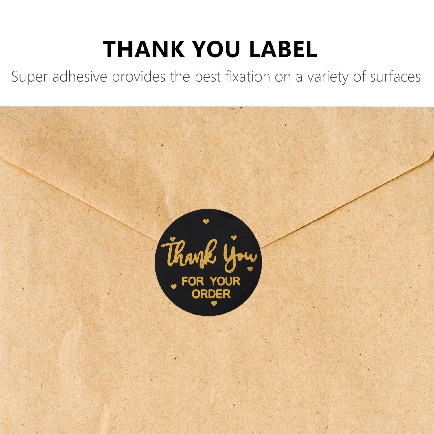2 Rolls Thank You Sticker Decorative Label Gift Wrapping Decal Sealing Decal