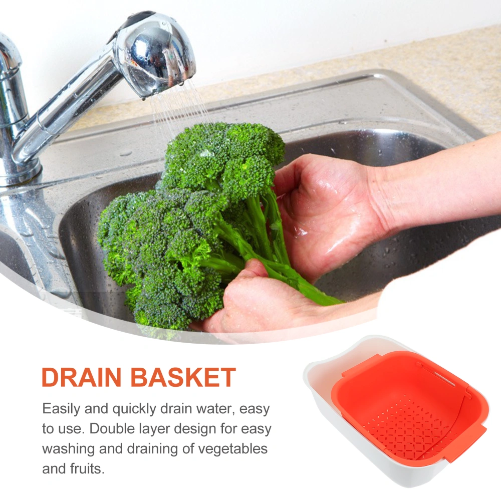 1Pc Multi-purpose Drain Basket Household Drain Basket Double-layer Basket