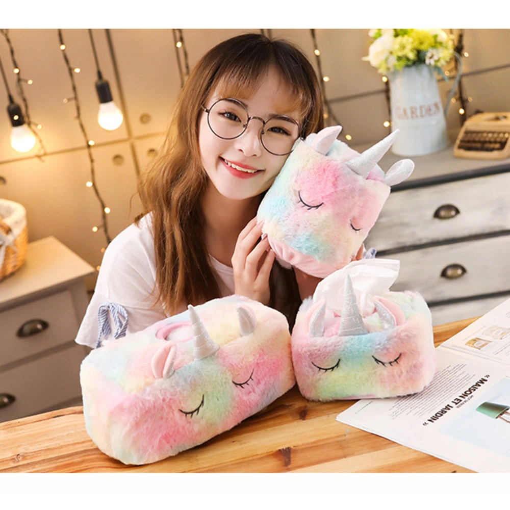 3 Pcs Cartoon Tissue Box Unicorn Tissue Drawer Paper Holder Car Paper Box Creative Paper Drawer for Car Home 