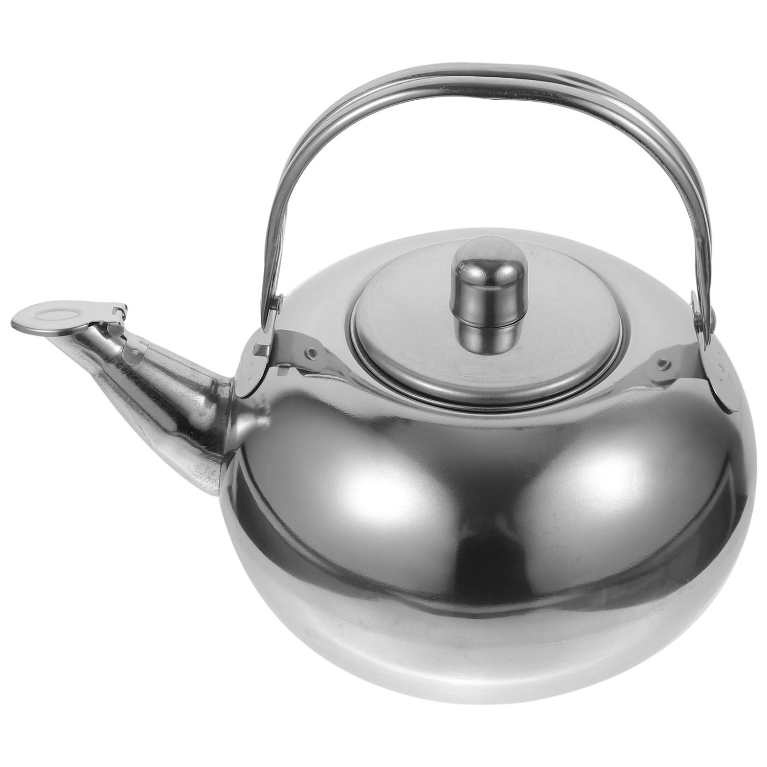Thick Stainless Steel Tea Pot Insulated Kettle Thermal Teapot Water Pot for Kitchen Restaurant Hotel (Silver, 1.5L)