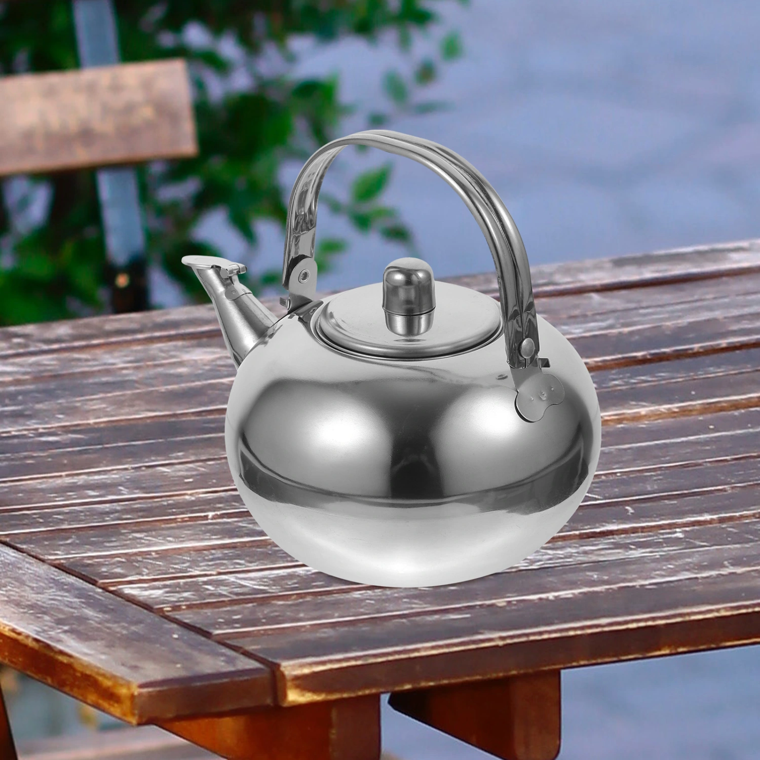 Thick Stainless Steel Tea Pot Insulated Kettle Thermal Teapot Water Pot for Kitchen Restaurant Hotel (Silver, 1.5L)