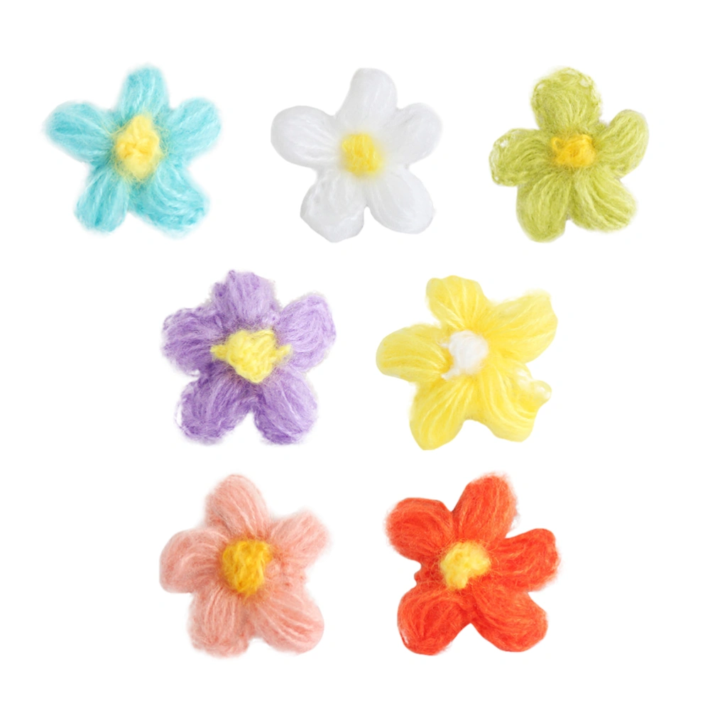 35 Pcs Flower Shaped Clothing Patches Bag Clothes Badges Sewing Clothes Decals