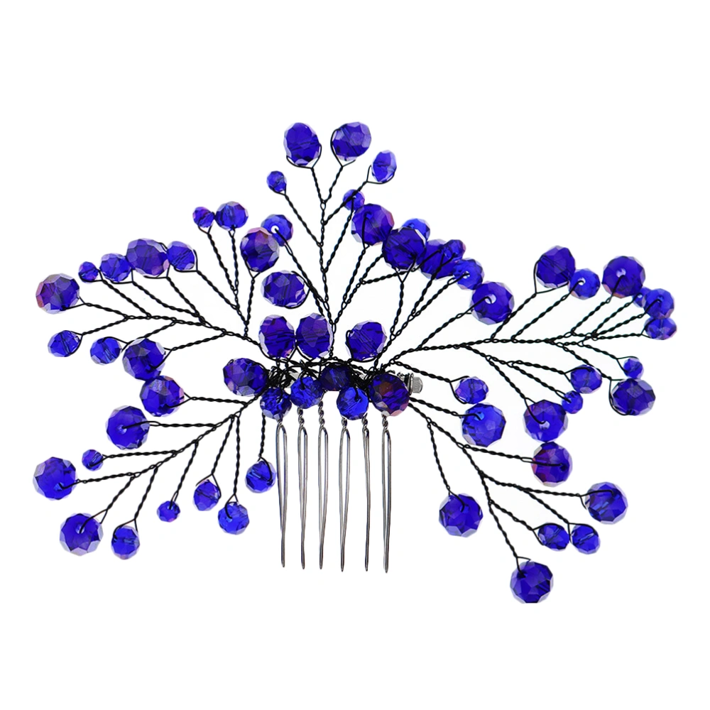 Bride Hair Comb Blue Zircon Hair Comb Hair Insert Comb Wedding Hair Accessories