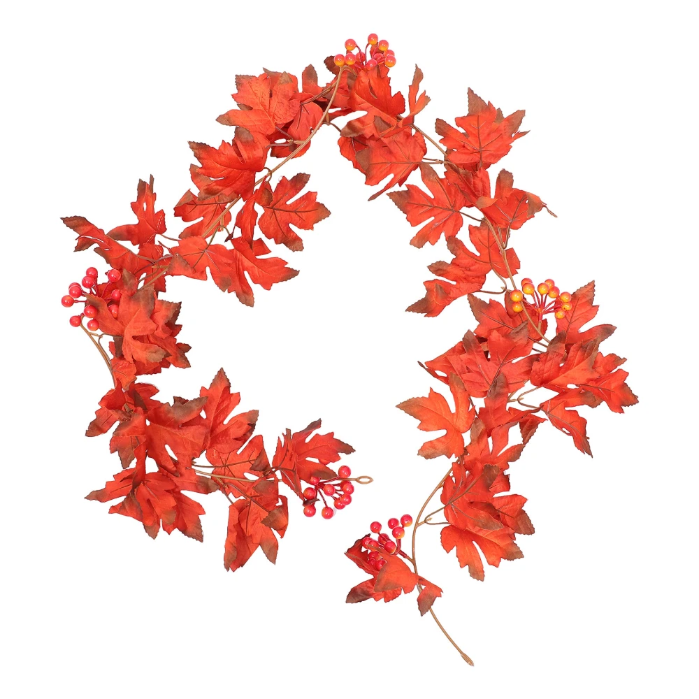 1Pc Fall Maple Garland Artificial Maple Leaf Garland Fall Leaves Vine Pendant