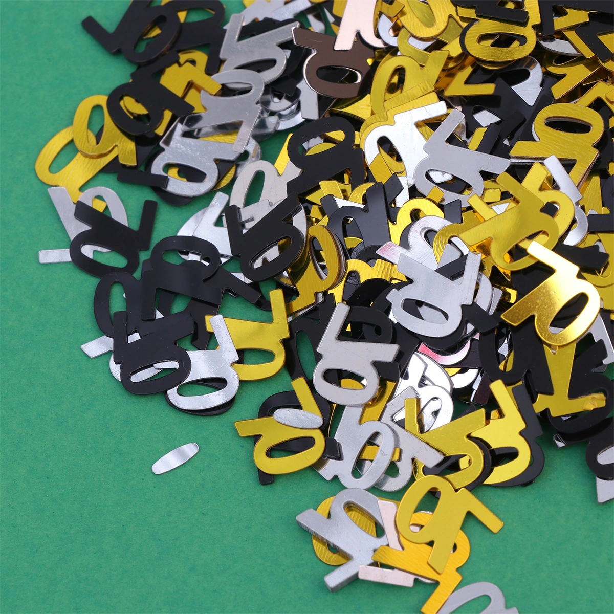 HAPPY BIRTHDAY Confetti Paillette Number 70 Birthday Party Confetti Golden Silver Black Table Confetti for Party Decoration